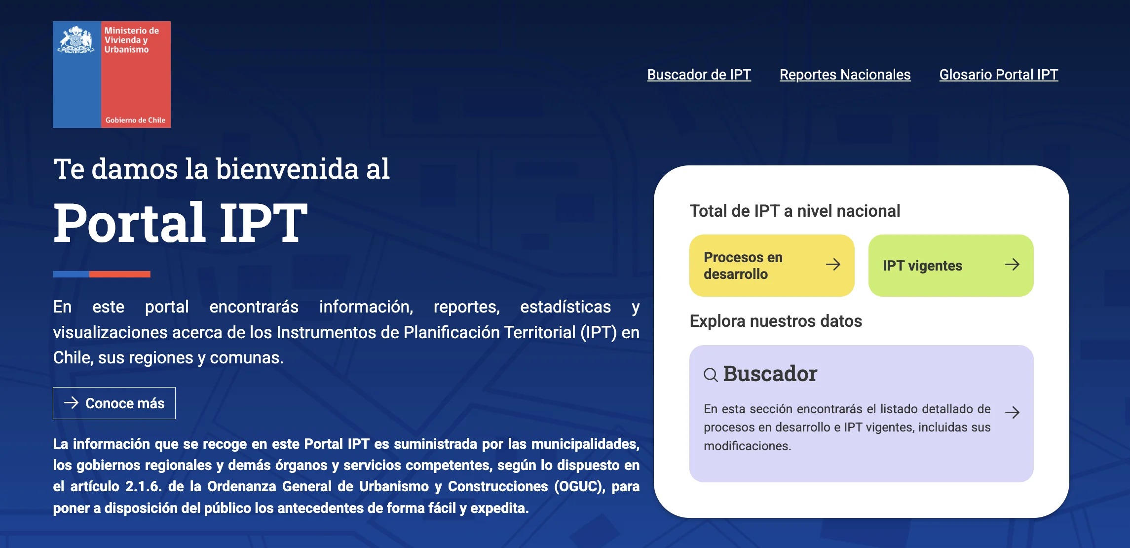 Preview de Portal IPT - MINVU